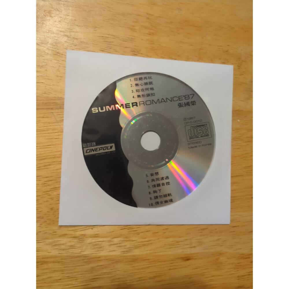 HK Leslie cheung 張國榮 Summer Romance 87 T113-01 CD Korea Press Disc Only